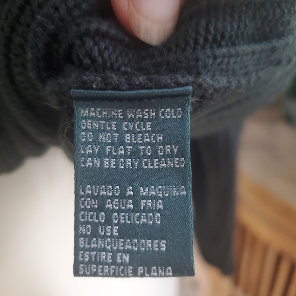 Cute army green cotton knit Lauren Ralph Lauren Button Up Turtle neck sweater M - Picture 7 of 13
